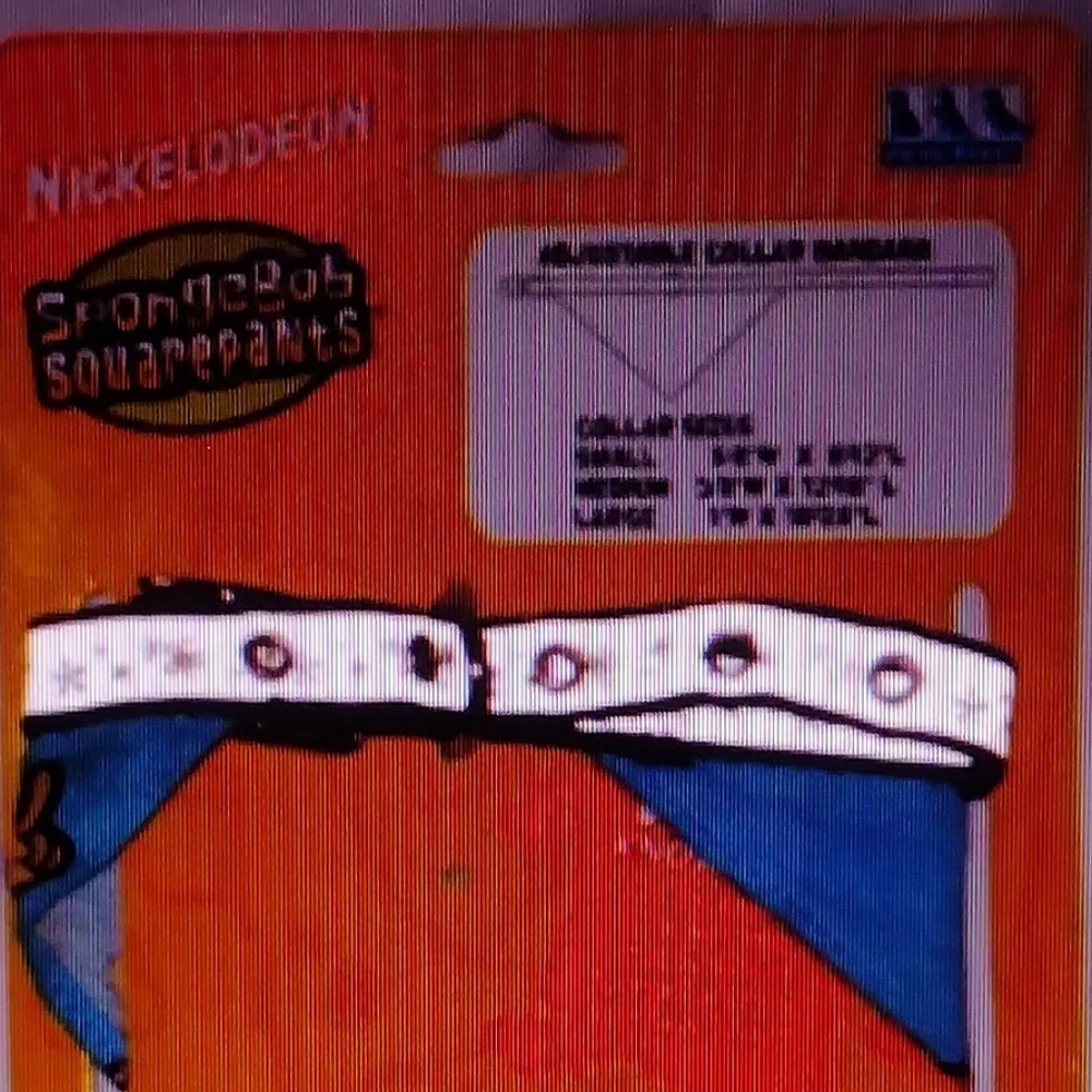 Vintage Rare Sponge Bob Square Pants Patrick Adjustable Fun Dog/Cat Collar